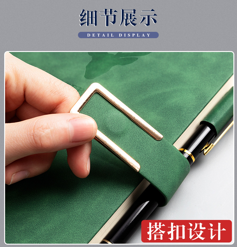 Wholesale of A5 deer head buckle notebooks, thickened business notebooks, customized student diaries, work notes, and notepads pic 13