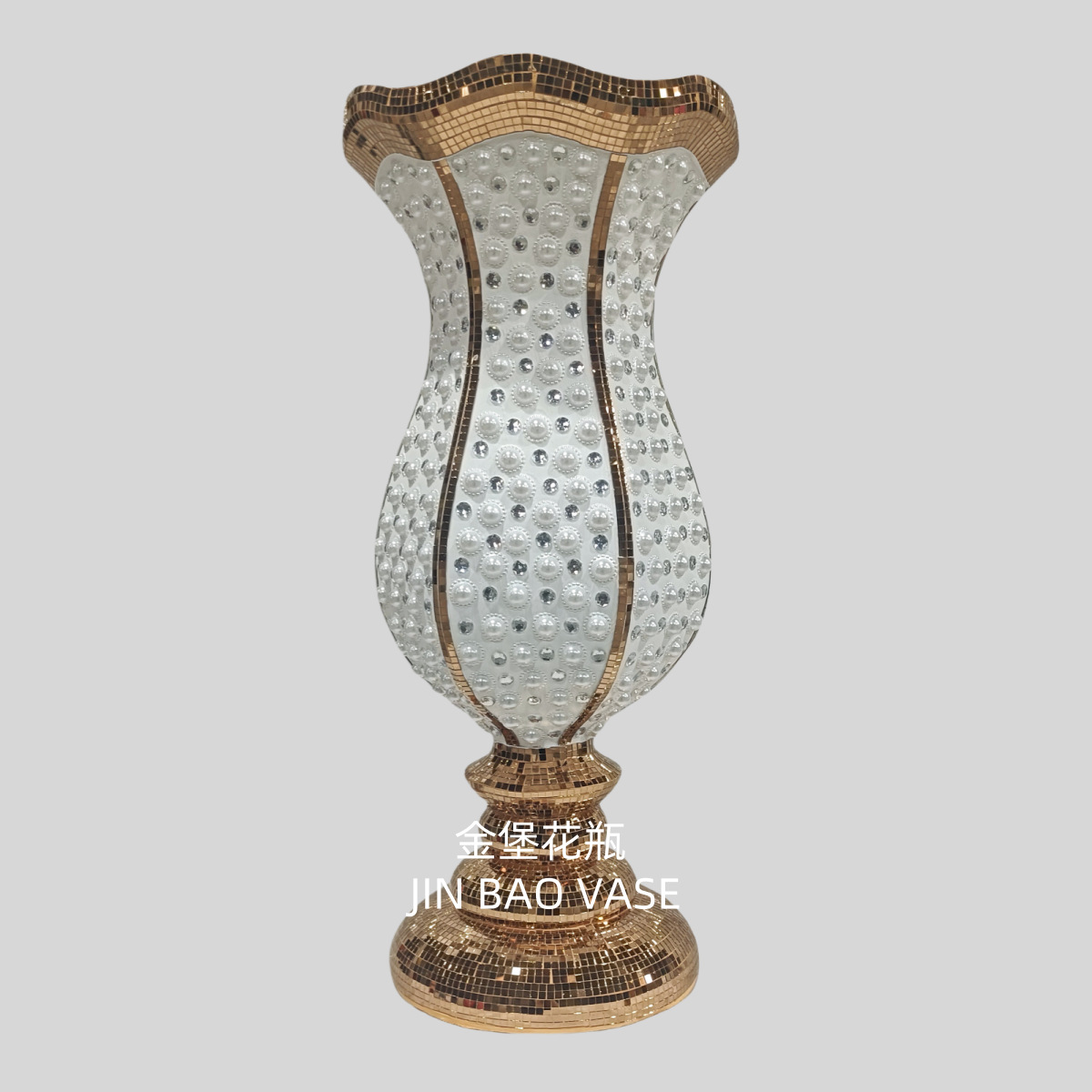 New desk lamp base with pearl surface, fiberglass reinforced plastic floral arrangement, flower vase, hotel, shopping mall, front desk, study, and decorative item pic 4