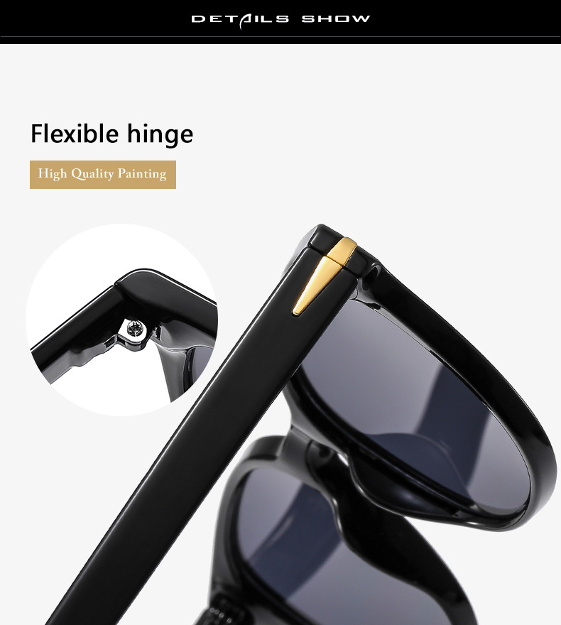 新款韩版太阳镜文艺复古眼镜框黑框近视防蓝光眼镜架椭圆素颜墨镜详情6