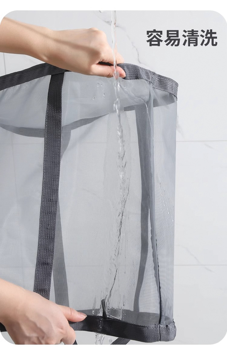 脏衣篮衣服网面收纳筐家用可折叠网格加厚壁挂洗衣篮脏衣服收纳筐详情14