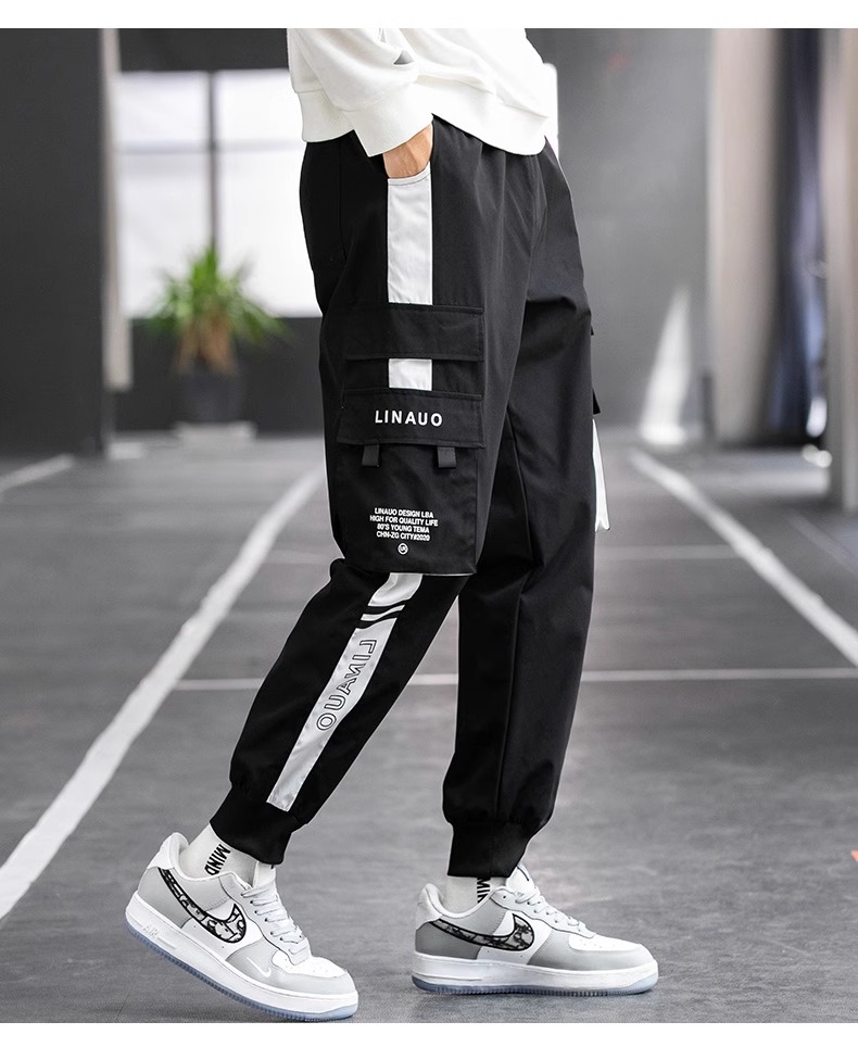 工装裤男士宽松大码男裤夏季2024新款胖子肥佬休闲束脚裤子男秋季详情31