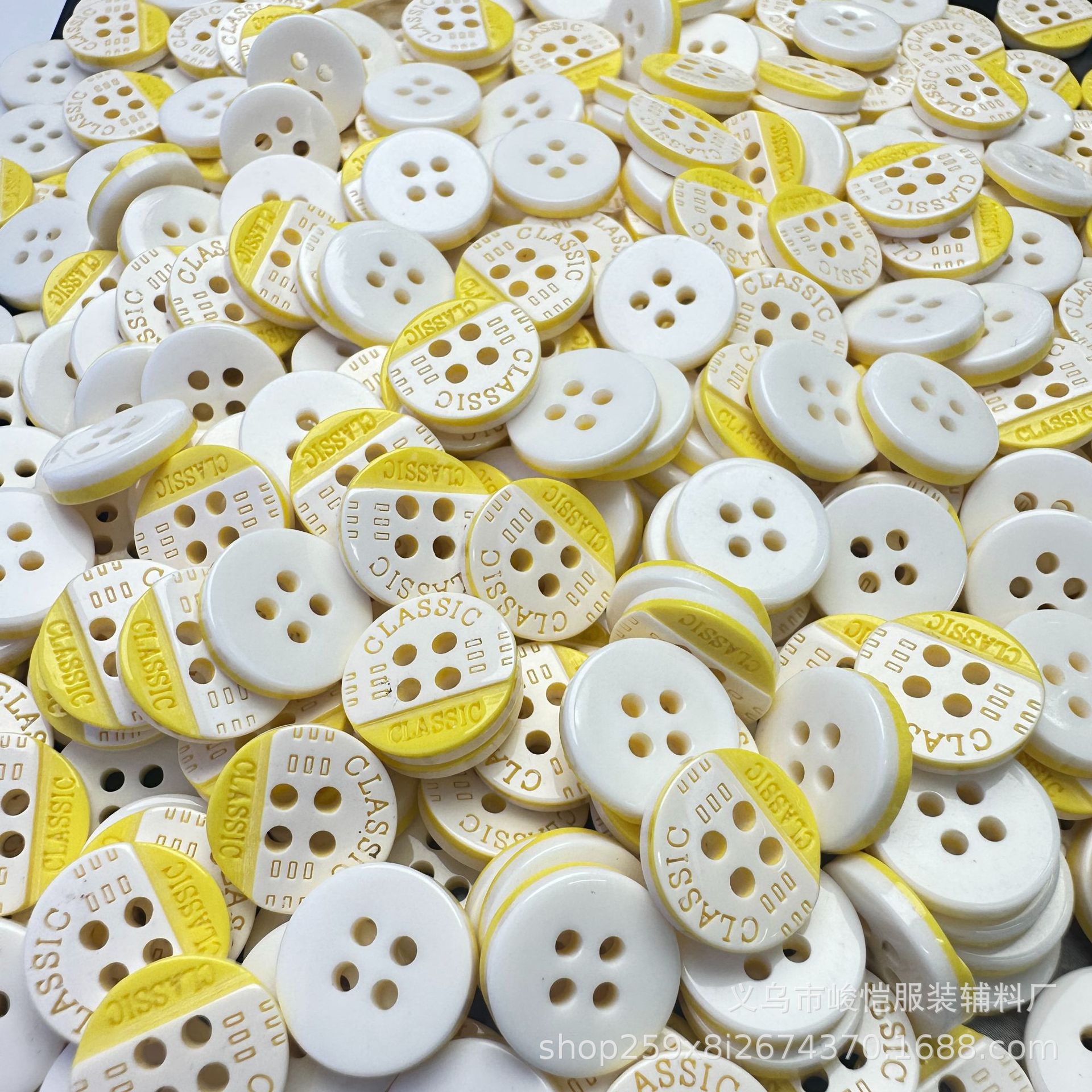 峻恺树脂马卡龙扣四眼两眼衬衫连衣裙纽扣子童装木头花形衣扣详情12