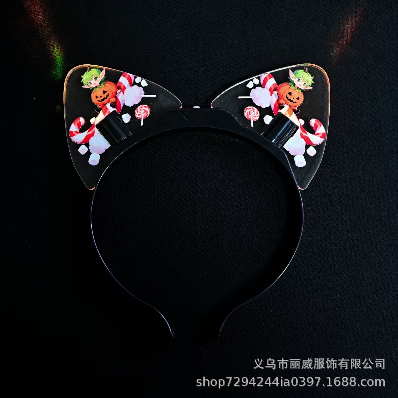 Carnival party Glowing disco ball headband 4LED lights Disco ball colorful headband party props pic 10