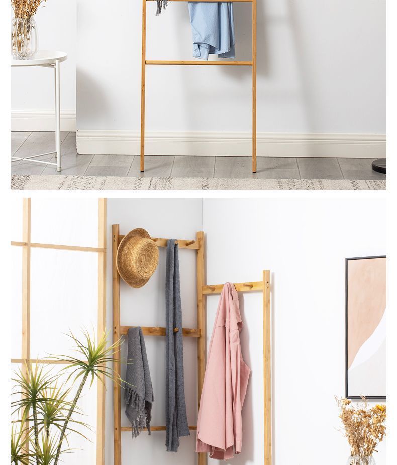 实木衣帽架落地卧室家用挂衣架角落多功能简易置物鞋架一体收DRF详情25