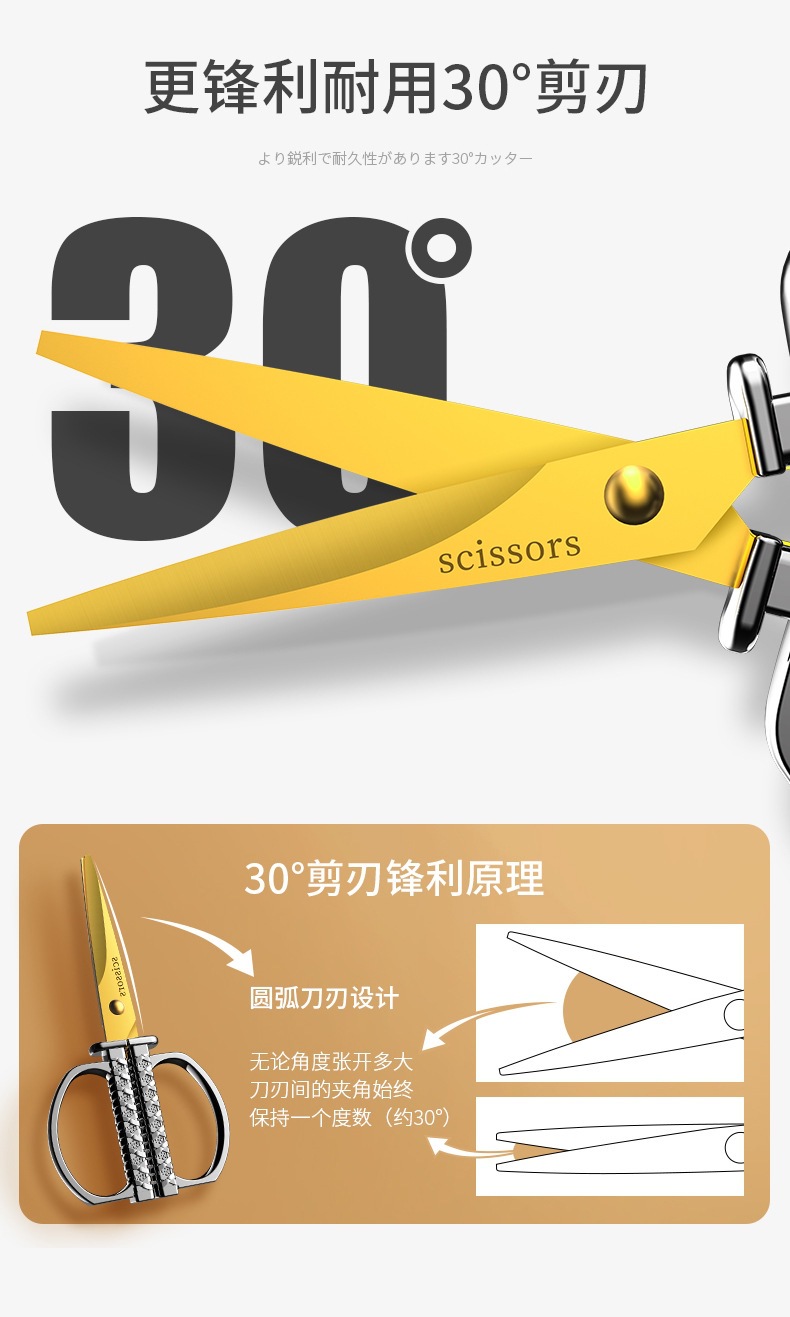 Office stationery, handcrafted art and paper-cutting special scissors, household round-head stainless steel paper-cutting knife, small scissors for cutting thread ends pic 19