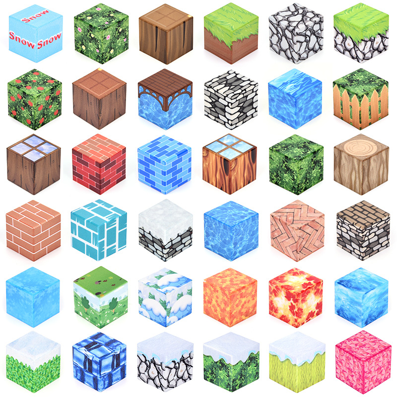 跨境我的磁力世界游戏场景磁吸拼装积木 磁力方块积木搭建玩具详情2