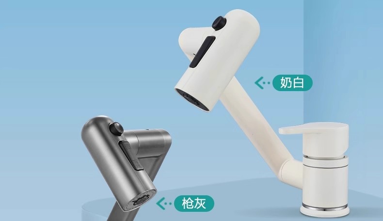 In a cramped space, there is a super low Maneki Neko washbasin, faucet, hot and cold washbasin, sink, and a universal rotating bathroom cabinet pic 27