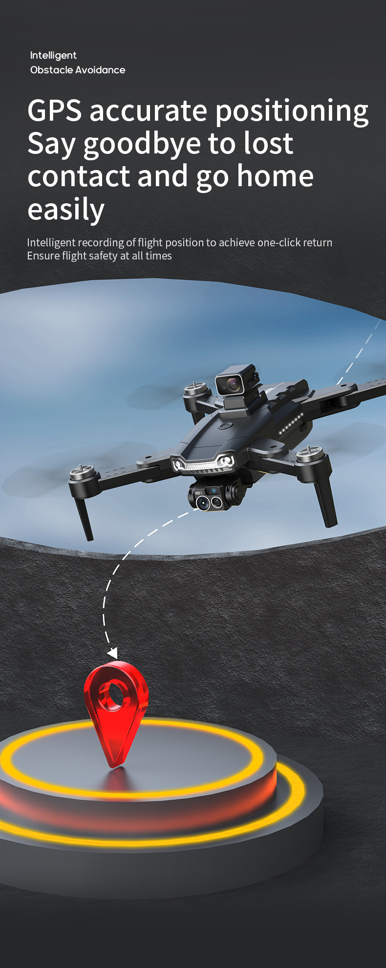 Cross-border new product J5 Drone brushless GPS positioning high-definition aerial photography obstacle avoidance four-axis remote control aircraft toy gift box pic 30