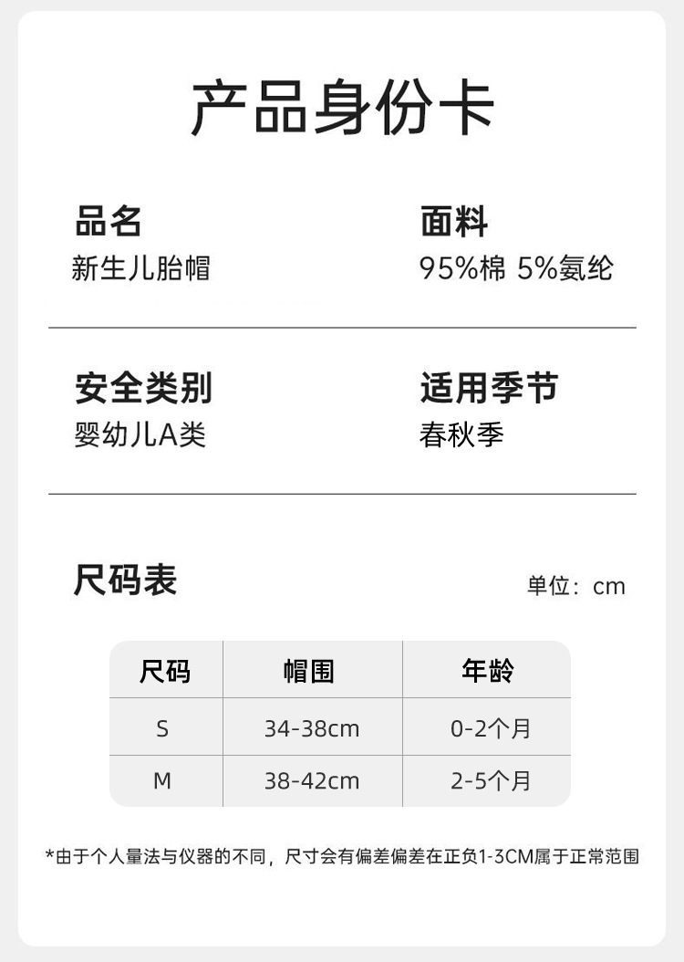 新款春秋季婴幼儿立体棉帽宝宝卡通可爱男女新生儿小胎帽儿童帽子详情9