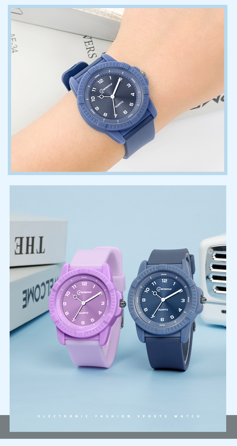 名瑞正品石英表学生考试硅胶表带简约爆款电子手表男女游泳防水潮详情9