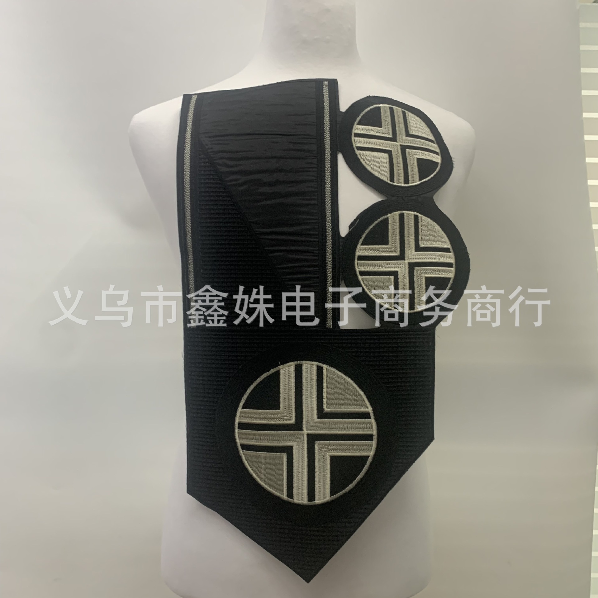 Rectangular embroidered circular collar stage costume accessories in stock in multiple colors pic 6