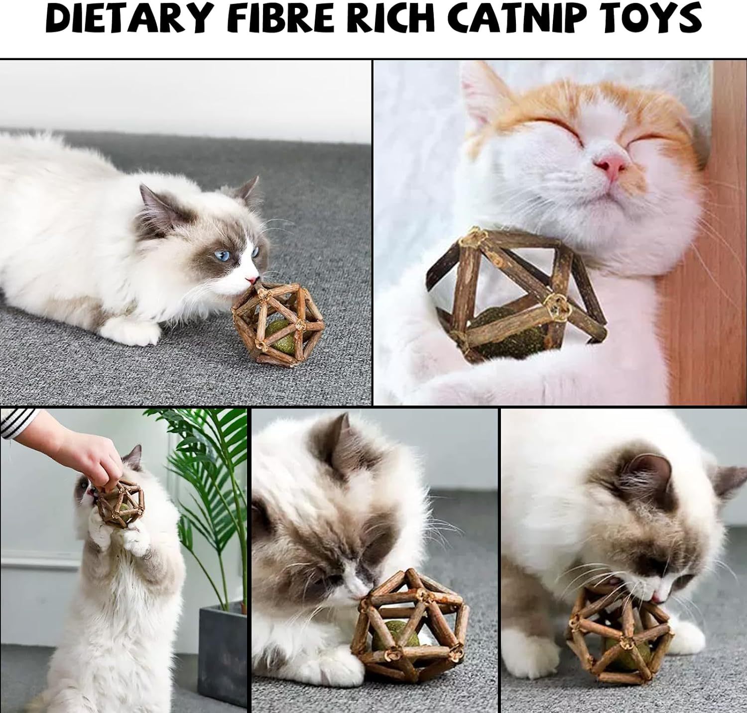 New exquisite ball wood, Tianliao cat mint ball, durable teething, tooth-cleaning cat toy, Amazon cat biting toy pic 23
