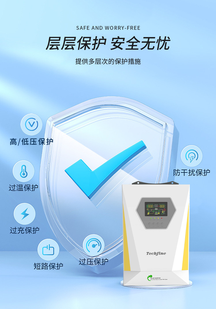 Cross-border photovoltaic inverter dual-output pure sine wave solar inverter 11kw solar reverse control integrated machine pic 5