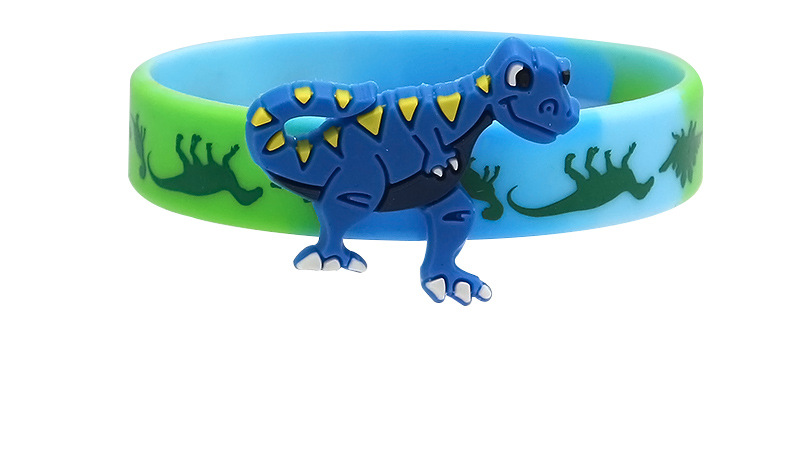 2025新款亚马逊恐龙硅胶手环卡通手饰 侏罗纪恐龙世界手腕带现货详情8