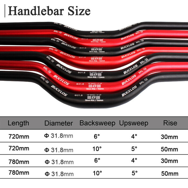 BUCKLOS mountain bike handlebars, aluminum alloy rappelling handlebars, horizontal folding bike lifting handlebars, 90mm swallowtail handlebars pic 3