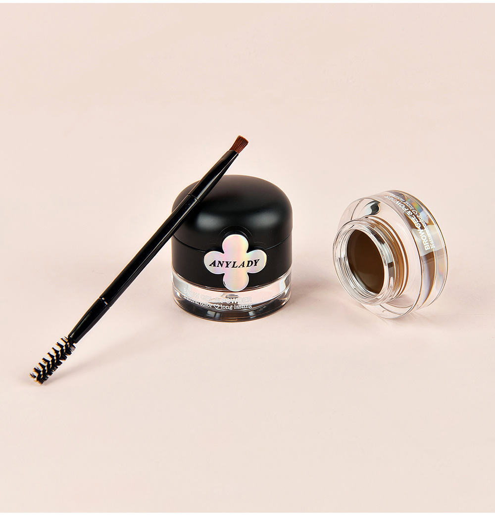 ANYLADY染眉膏二合一持久不晕染显色化妆品欧美跨境三色带刷眉粉详情15