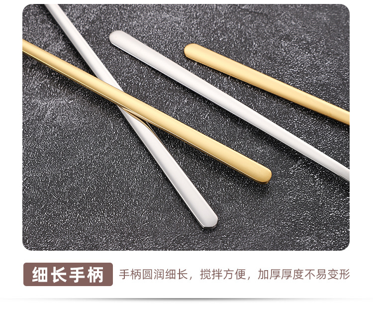 304不锈钢咖啡勺韩式小圆勺ins风金色搅拌勺蜂蜜调味勺甜品勺批发详情10