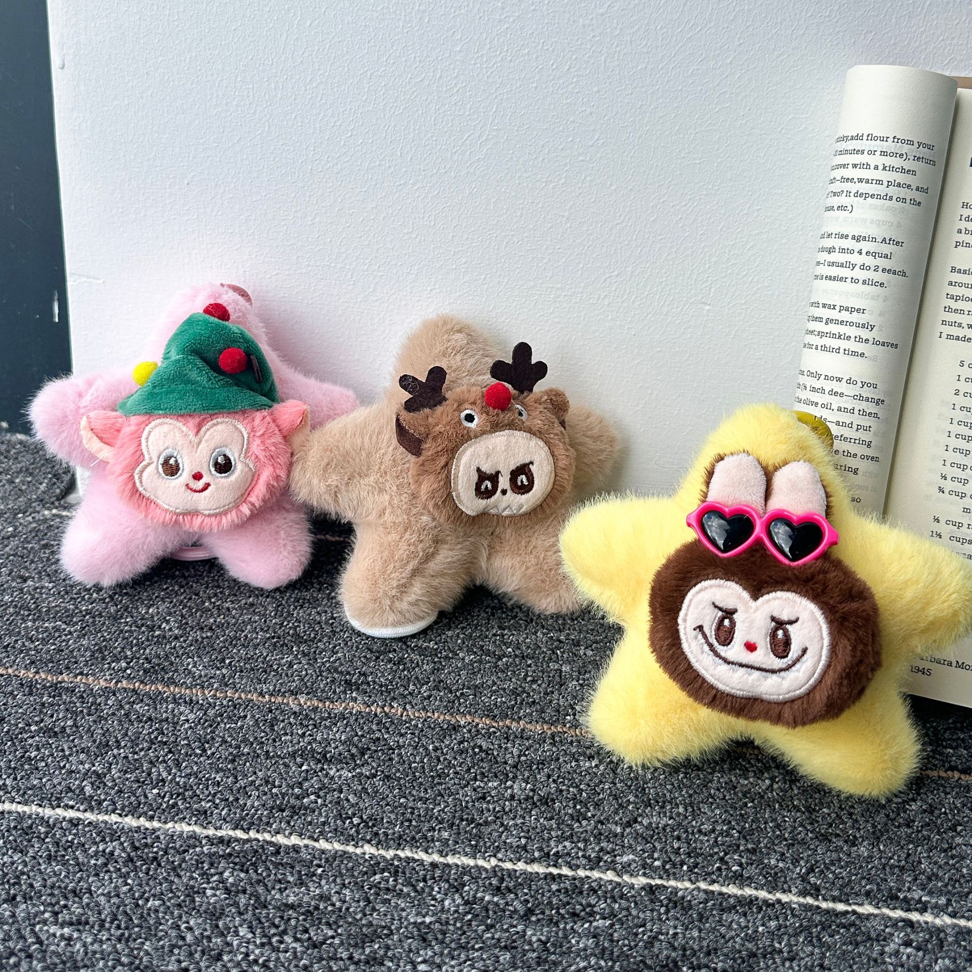 网红可爱萌星星精灵挂件毛绒玩具挂件小猴子包包挂饰钥匙扣玩偶详情9