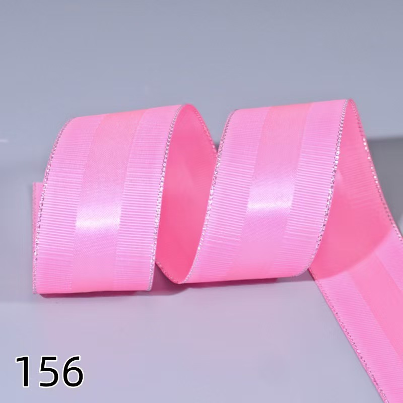 Hilo de satén medio cinta de borde de plata ropa juguetes accesorios tocado banda de pelo caja de regalo embalaje venta directa de fábrica 100 yardas pic 3