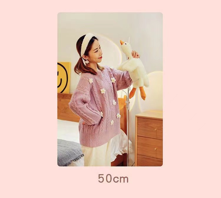 Wholesale of plush toys, popular white goose throw pillows, plush toys, dolls, gifts and cute pets pic 1