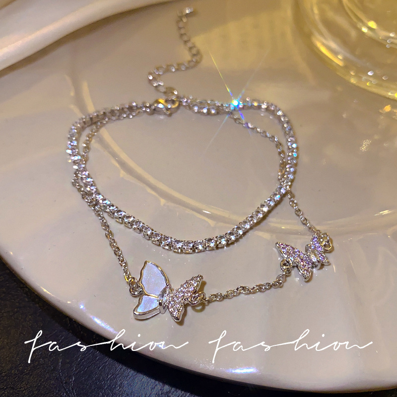 彩色多巴胺锆石手镯女设计感麻花扭结精致手链满钻双层叠戴手饰潮详情39