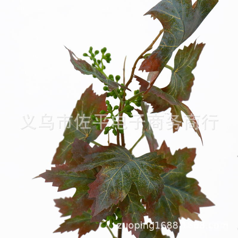 Artificial plant grape leaves, high-end photography props, decorations, flower walls, flower art bonsai, Christmas design materials pic 4