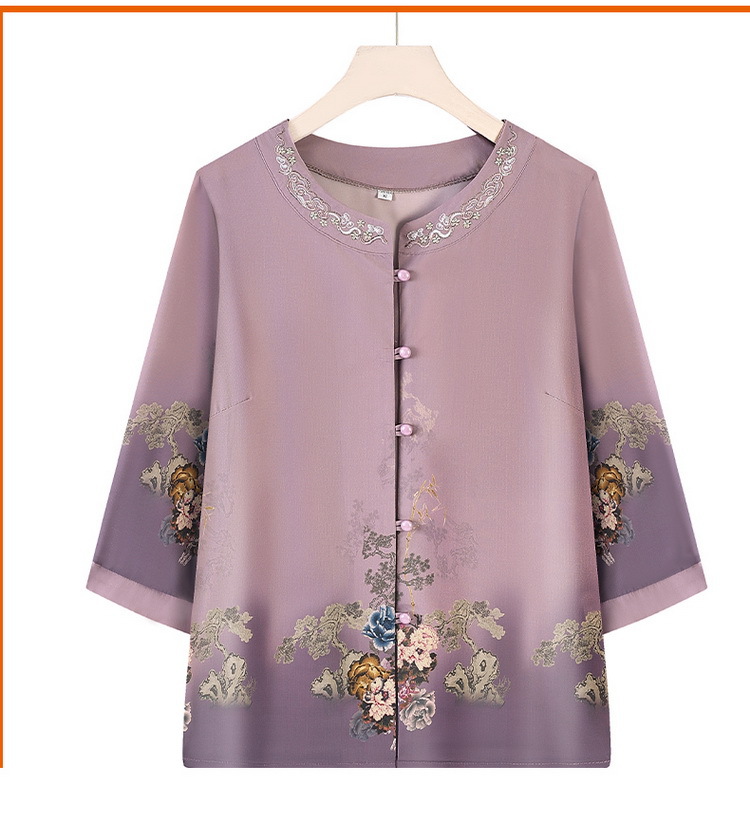 A purple embroidered sportswear top with a Chinese trend and black seven-point yoga pants for a slimming, breathable and casual look pic 20