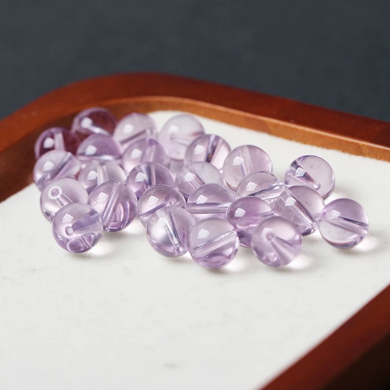 Original Bolivian amethyst loose beads diy handcrafted beaded crystal round bead bracelet accessory material pic 5