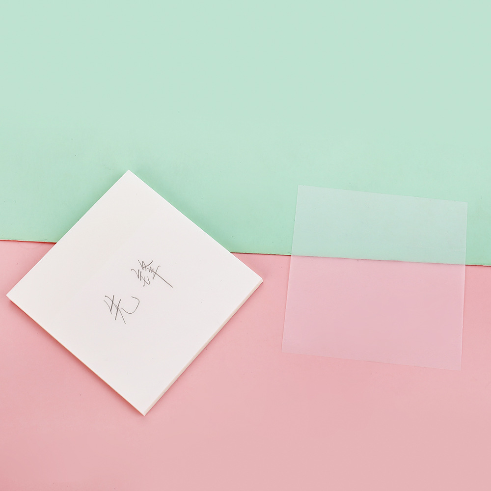 Pioneer 8615 Transparent pet sticky Note 76*76N times, a popular invisible note paper for learning key points marking pic 6