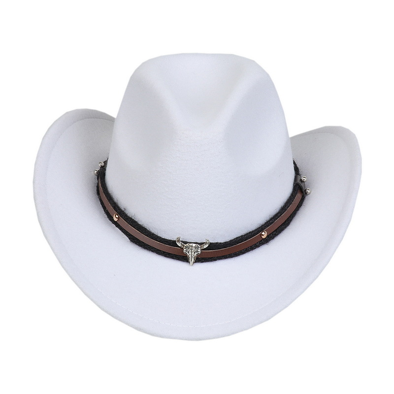 帽子秋冬欧美翘边复古骑马帽西部牛仔帽男女翘檐礼帽牛仔帽大沿帽详情25