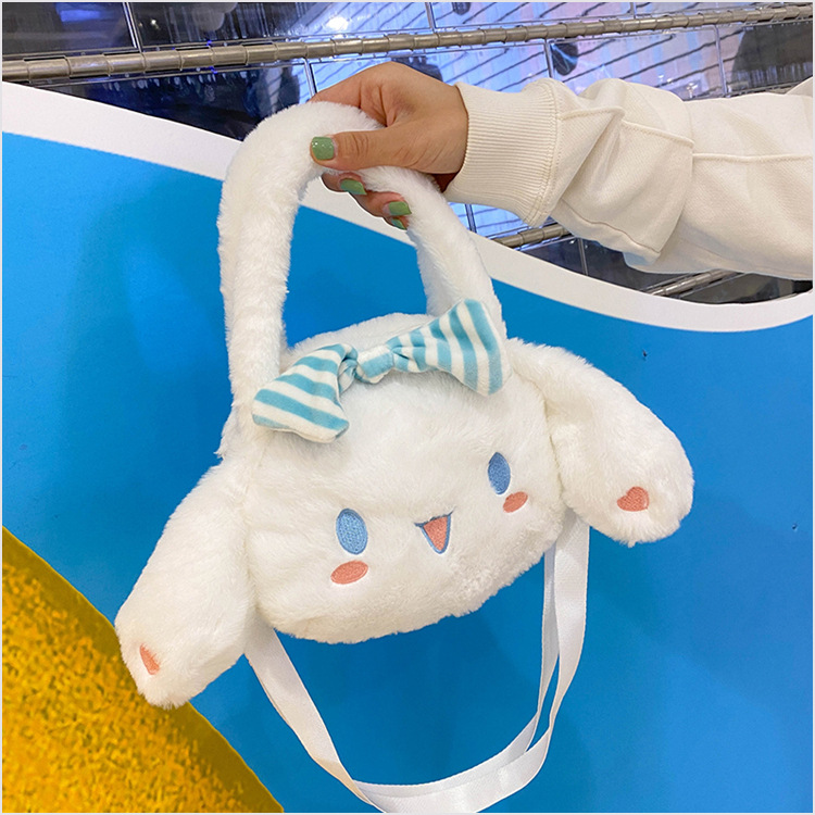 Japanese-style Instagram cute puppy cartoon plush bag, Korean-style soft girl single-shoulder crossbody bag, furry handbag pic 10