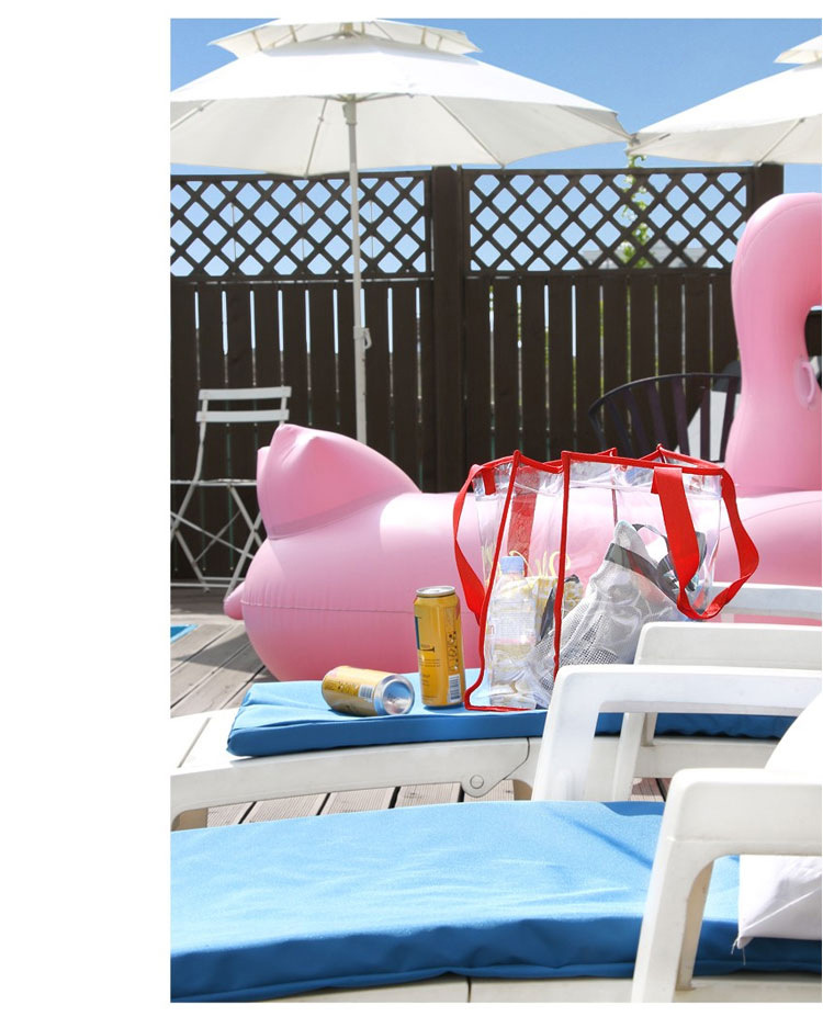 Multi-functional swimming bag, outdoor travel storage bag, transparent pvc large-capacity toiletry bag, waterproof hand-held beach bag pic 11