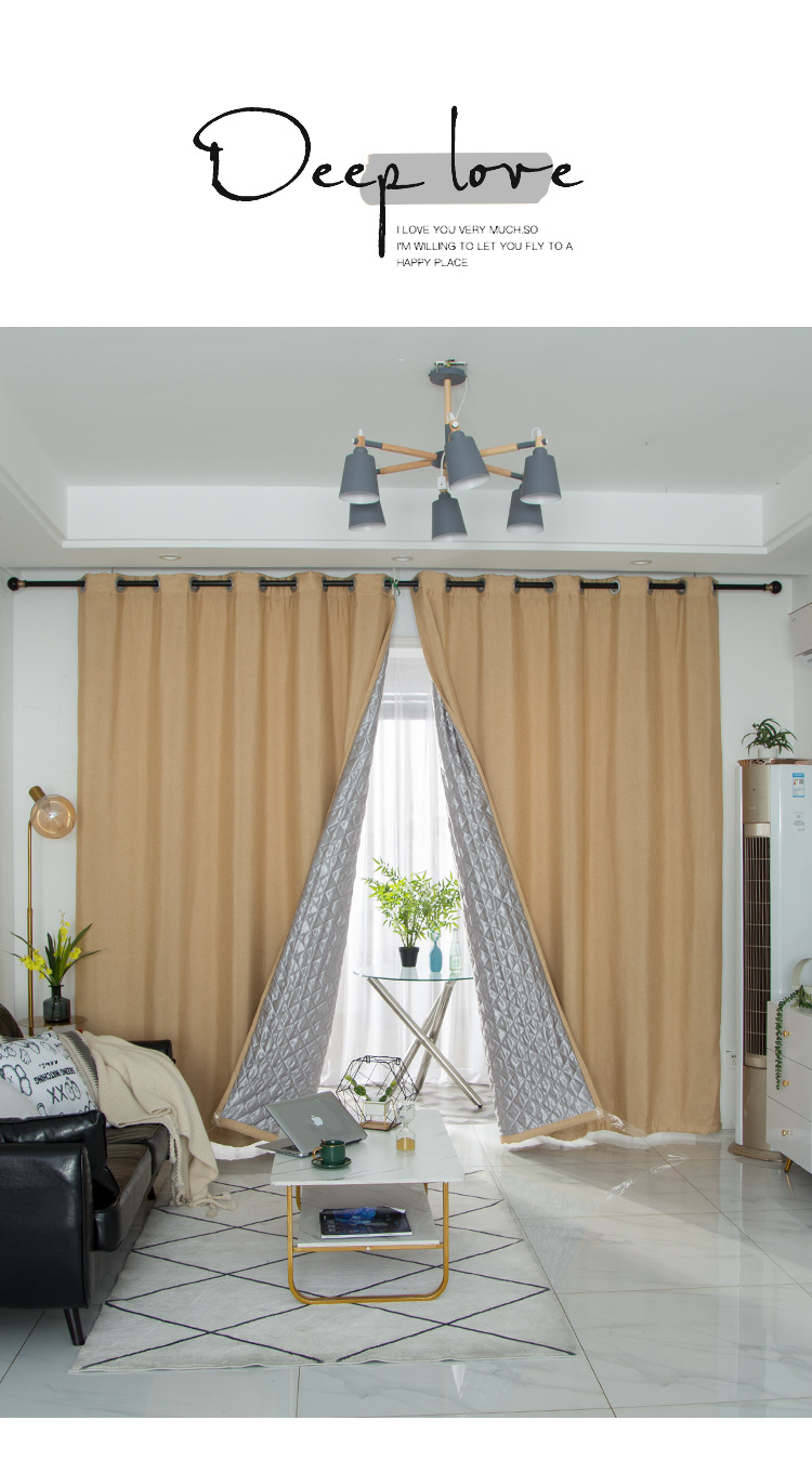 The cotton-padded soundproof bedroom curtains are simple, modern, fully light-blocking. The 2025 new style living room finished product is high-end, elegant and light luxury pic 5