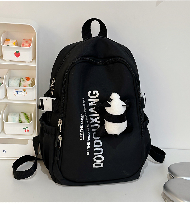 新款时尚休闲书包少女中学生双肩包高颜值大容量情侣双肩电脑包详情45