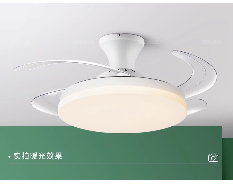 波西米亚RA97全光谱大灯盘薄透亮隐形风扇灯智能家居中山灯具详情22