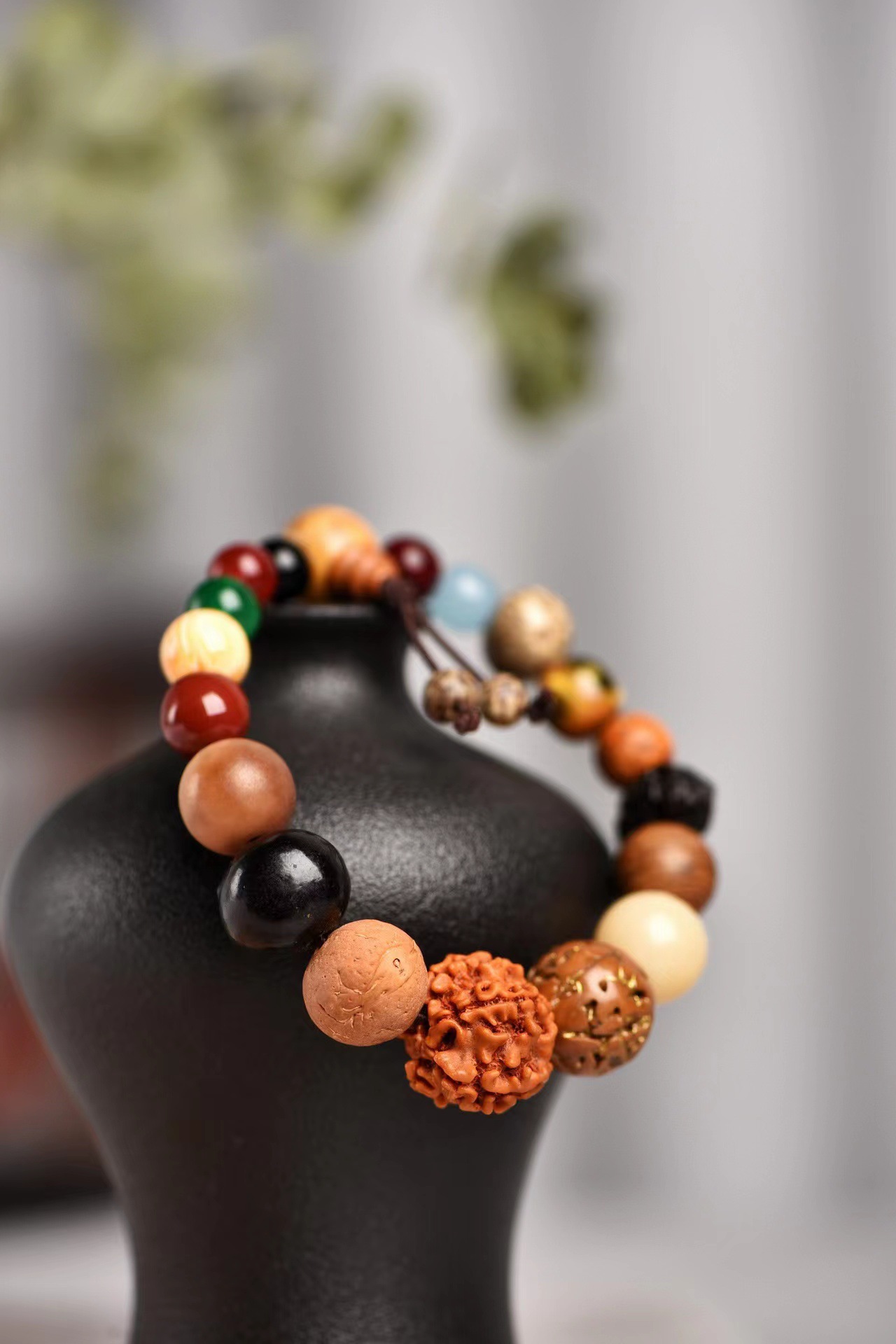 Hot-selling 18-seed Bodhi bead bracelet, 18-bead root prayer bead chain, temple connection, scenic spot commemoration of male and female couples pic 1