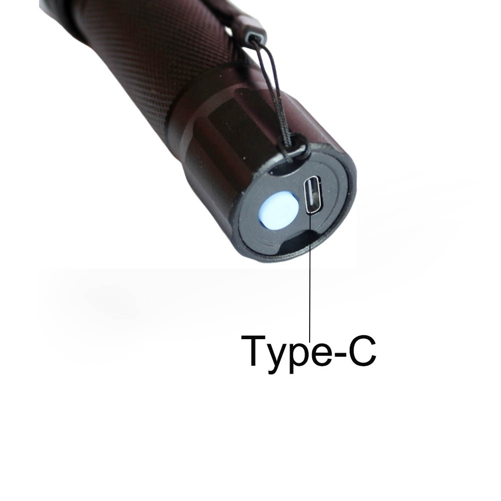 The new usb charging Android interface, powerful flashlight with zoom, built-in lithium battery, logo, side light and flashlight from Hunter Tiger pic 4