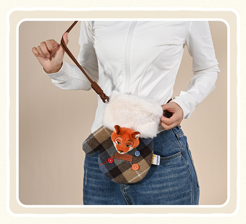 Disney official Zootopia Judy Nick Mickey Star Dream crossbody Bag Plush doll bag for autumn and winter pic 7