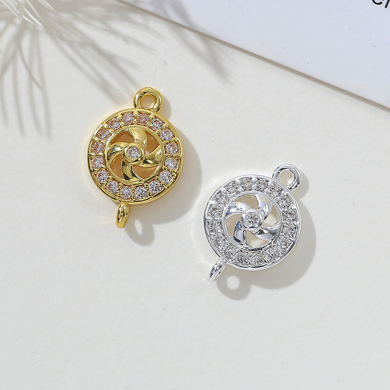 沙金福牌雪花花朵吊坠手工饰品配件DIY挂件手链耳饰详情6