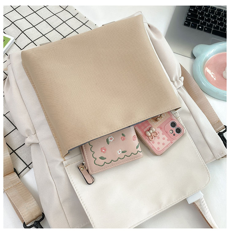 书包女ins森系单肩包学生帆布包清新简约斜挎包大容量装书手提袋详情8