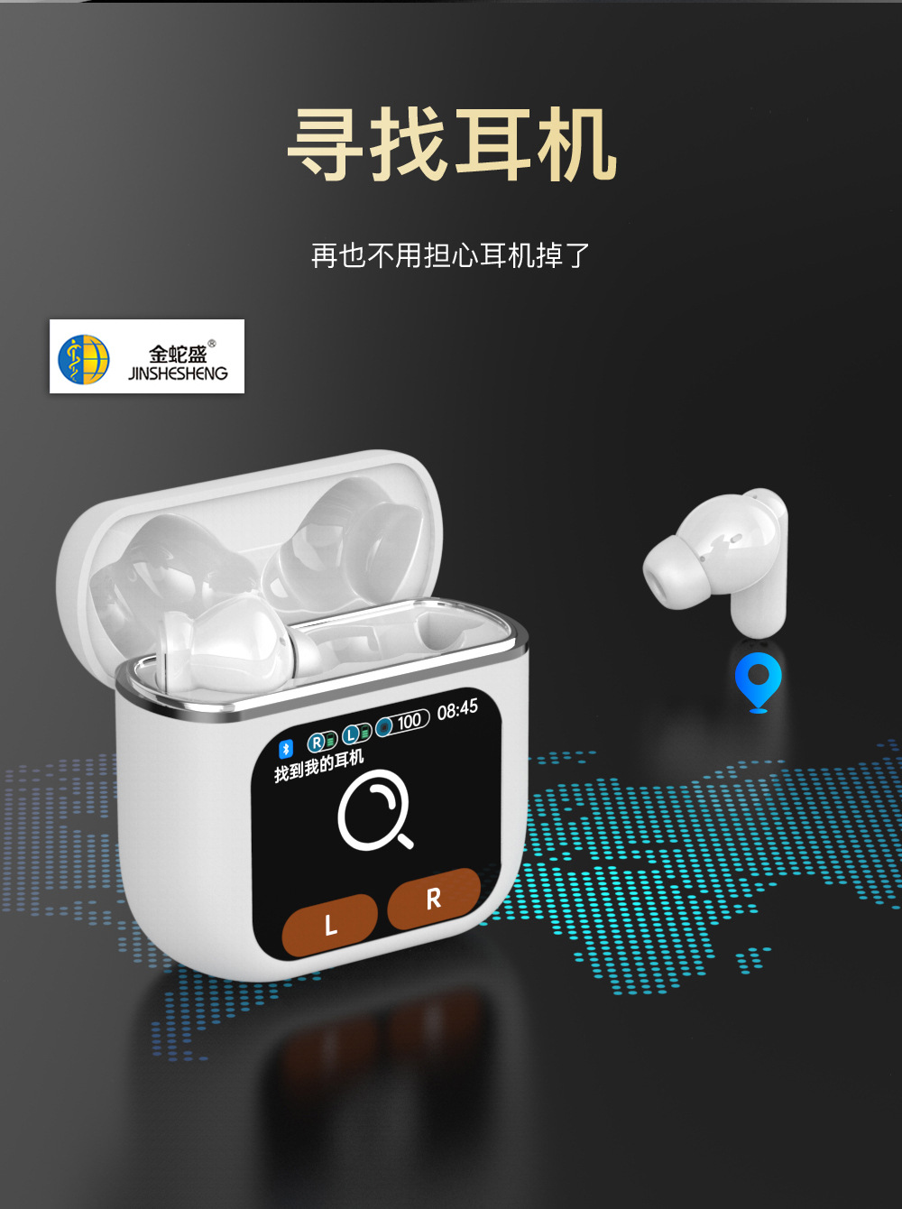 New touchscreen Bluetooth headphones with long-lasting battery life, ANC+ENC intelligent noise cancellation, LED screen in-ear TWS headphones pic 12