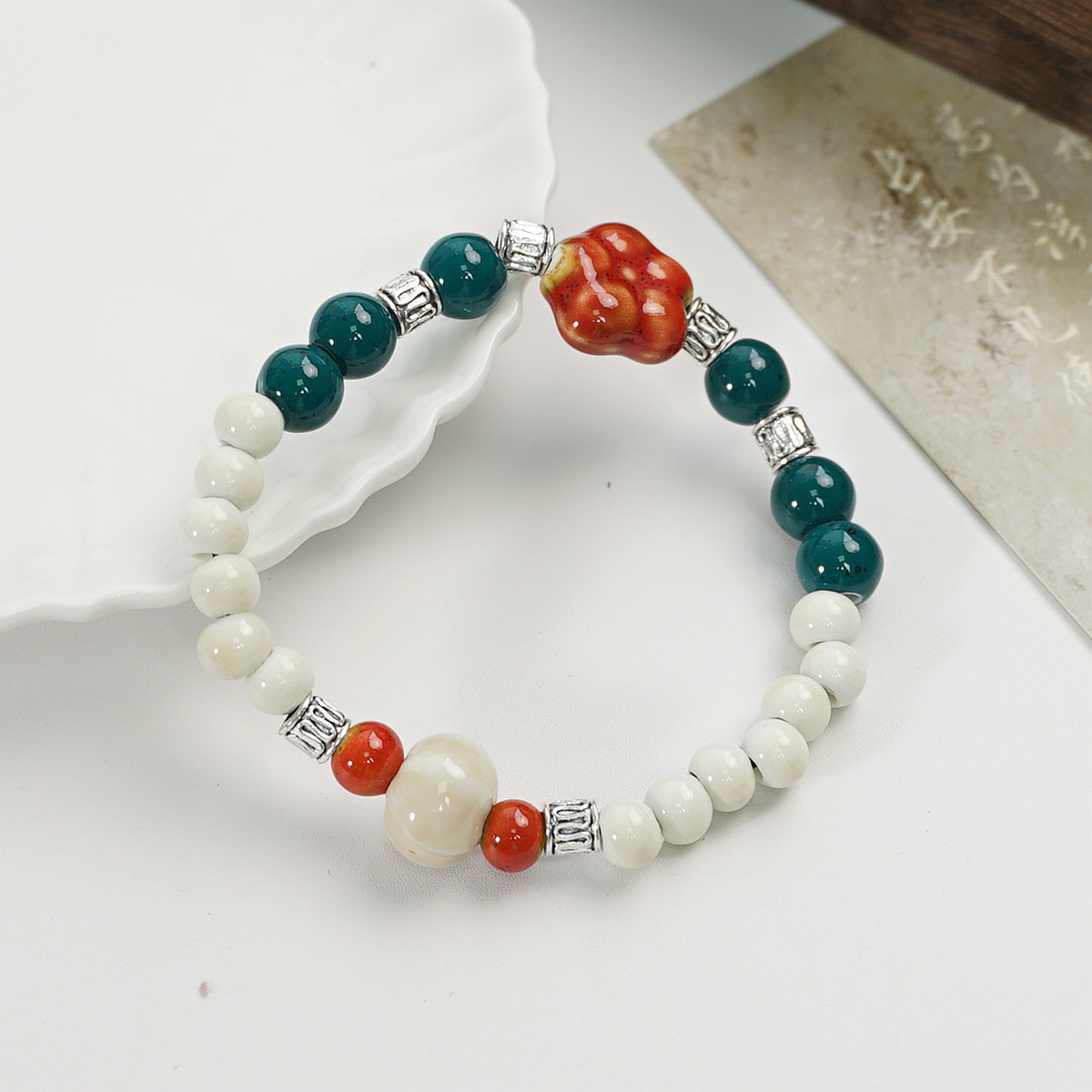 The popular Jingdezhen ceramic handcrafted beaded bracelet of the same style on Xiaohongshu is versatile and does not fade. Wholesale of bracelet accessories pic 9
