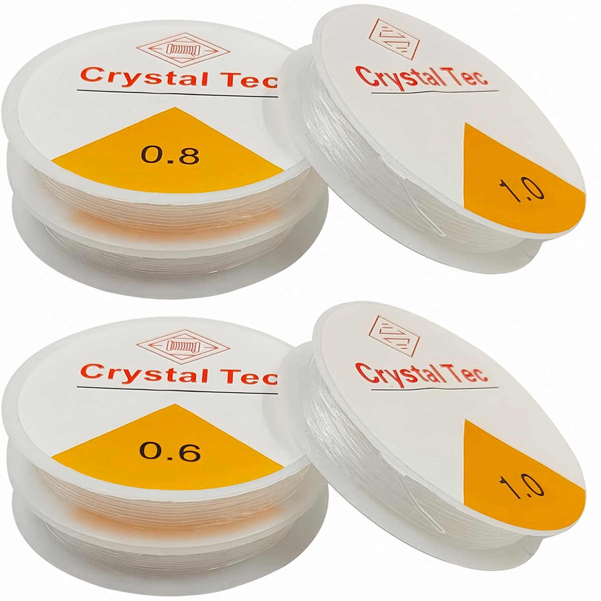 Transparent white elastic thread, elastic fish thread, crystal thread, small wheel thread, DIY jewelry accessories, cross-border Amazon pic 1