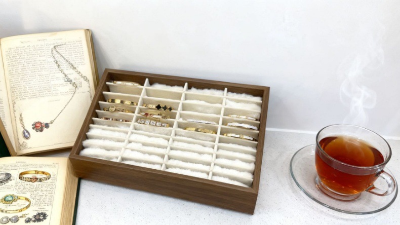 珠宝店专用手镯饰品收纳盒大容量木制首饰盒高档级感展示架详情8