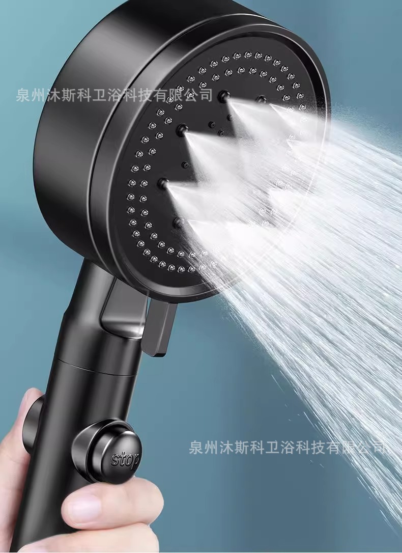 Pressurized shower head, bathroom showerhead, cross-border export wholesale, household silicone water outlet, universal handheld shower head pic 25
