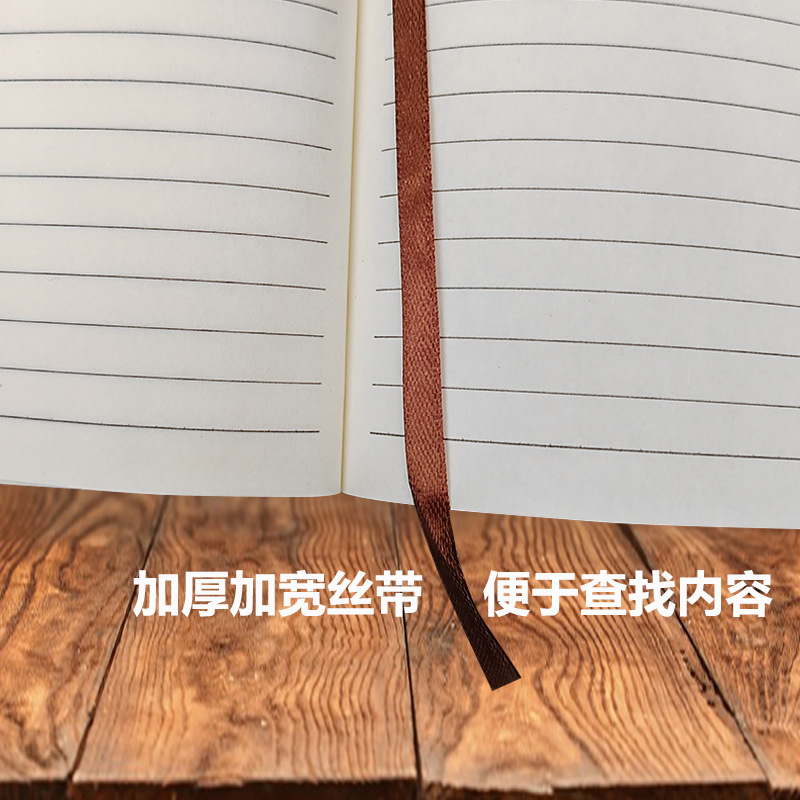 Wholesale a5 business office notebooks, b5 thickened meeting soft leather horizontal line work notebooks that can be printed with logos pic 15