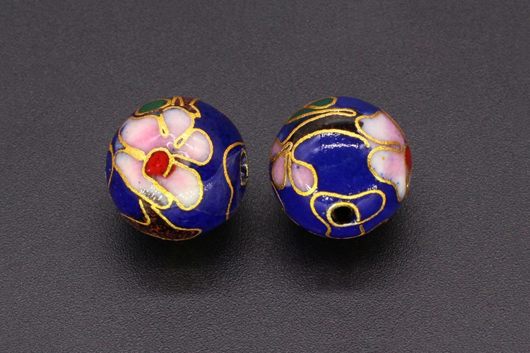 Traditional copper-based cloisonne enamel jewelry, prayer beads, chain accessories, Jingtai blue polished 12#, 14#, 16# round beads pic 16