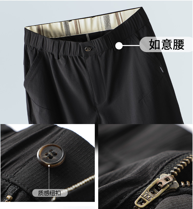 新款春夏季男士宽松休闲裤 外穿长裤速干透气 运动休闲两用款 薄款夏季款男裤子详情8