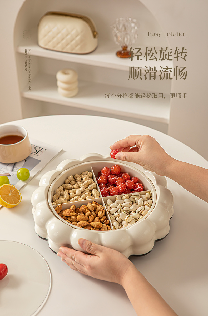 轻奢高级感果盘零食盘分格带盖防尘客厅干果盘耐摔高颜值水果盘详情9