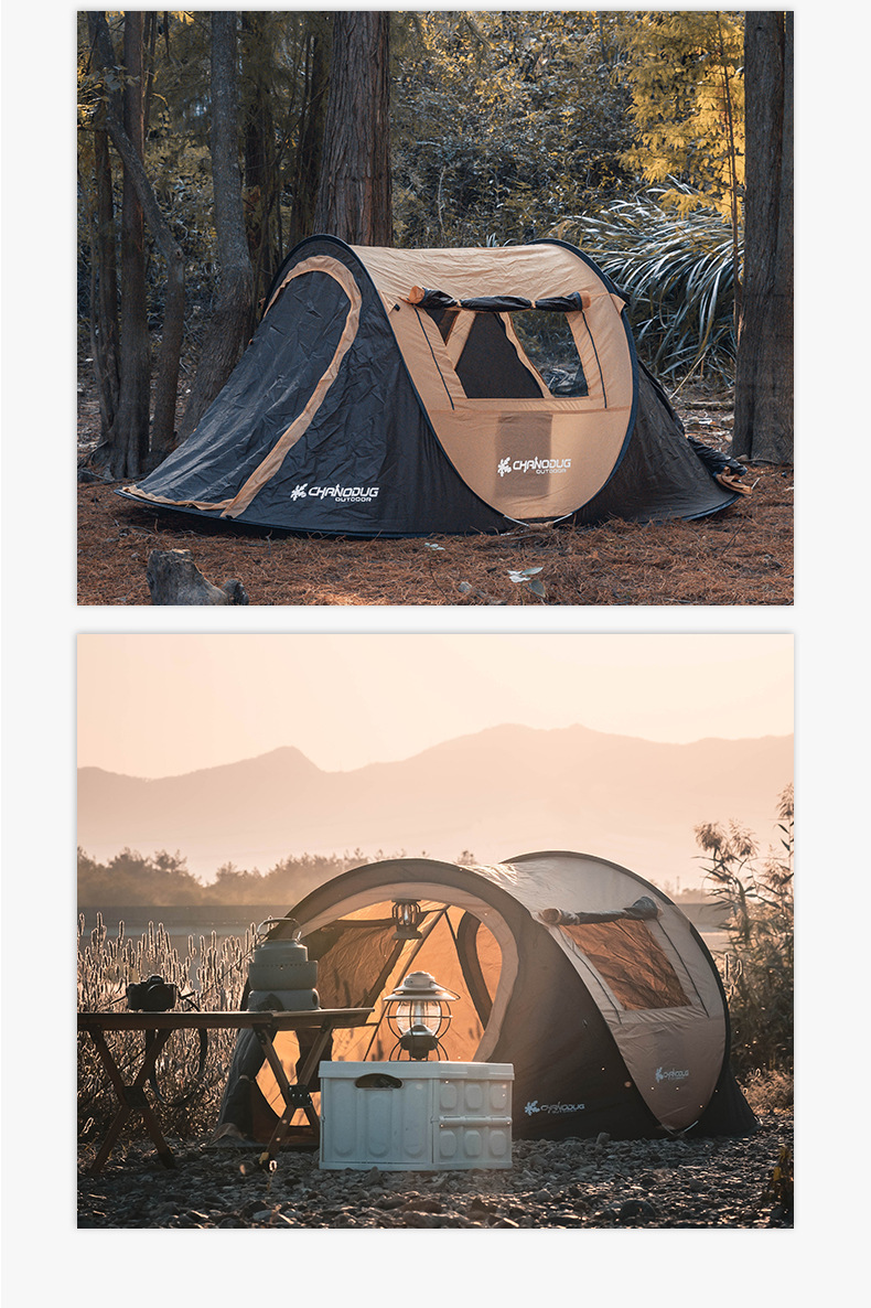 Xanoduji's in-stock hand-thrown quick-release tents for 2-3 people, boboat type, are available for outdoor park leisure without setting up tents pic 10